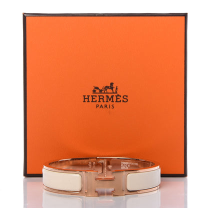Hermes Enamel Narrow Clic Clac H Bracelet PM Craie 5 of 5