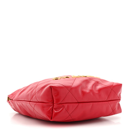 Chanel Shiny Calfskin Quilted Mini Chanel 22 Red 4 of 10