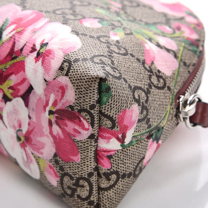 Gucci GG Supreme Monogram Blooms Large Pouch Cosmetic Case Beige Multicolor Dry Rose 11 of 12