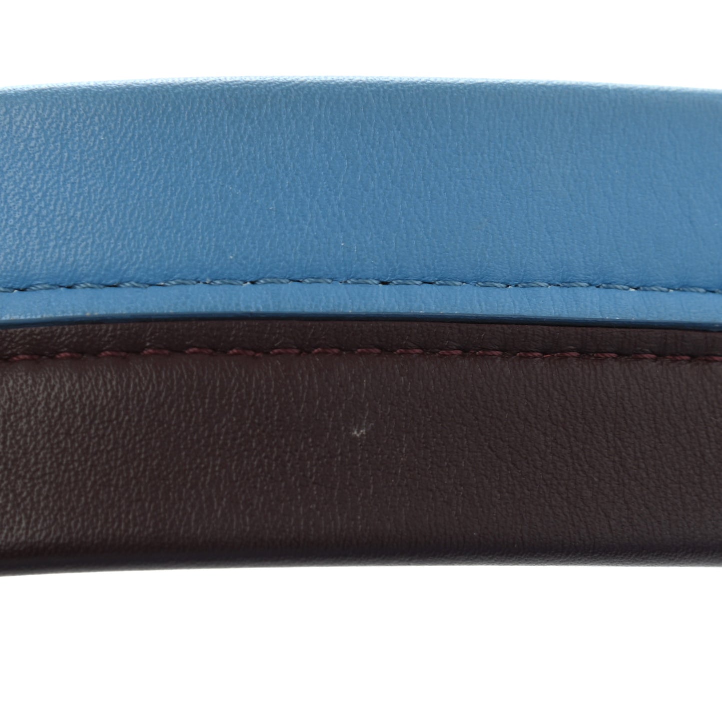 Calfskin Cluny MM Shoulder Strap Blue Glacial