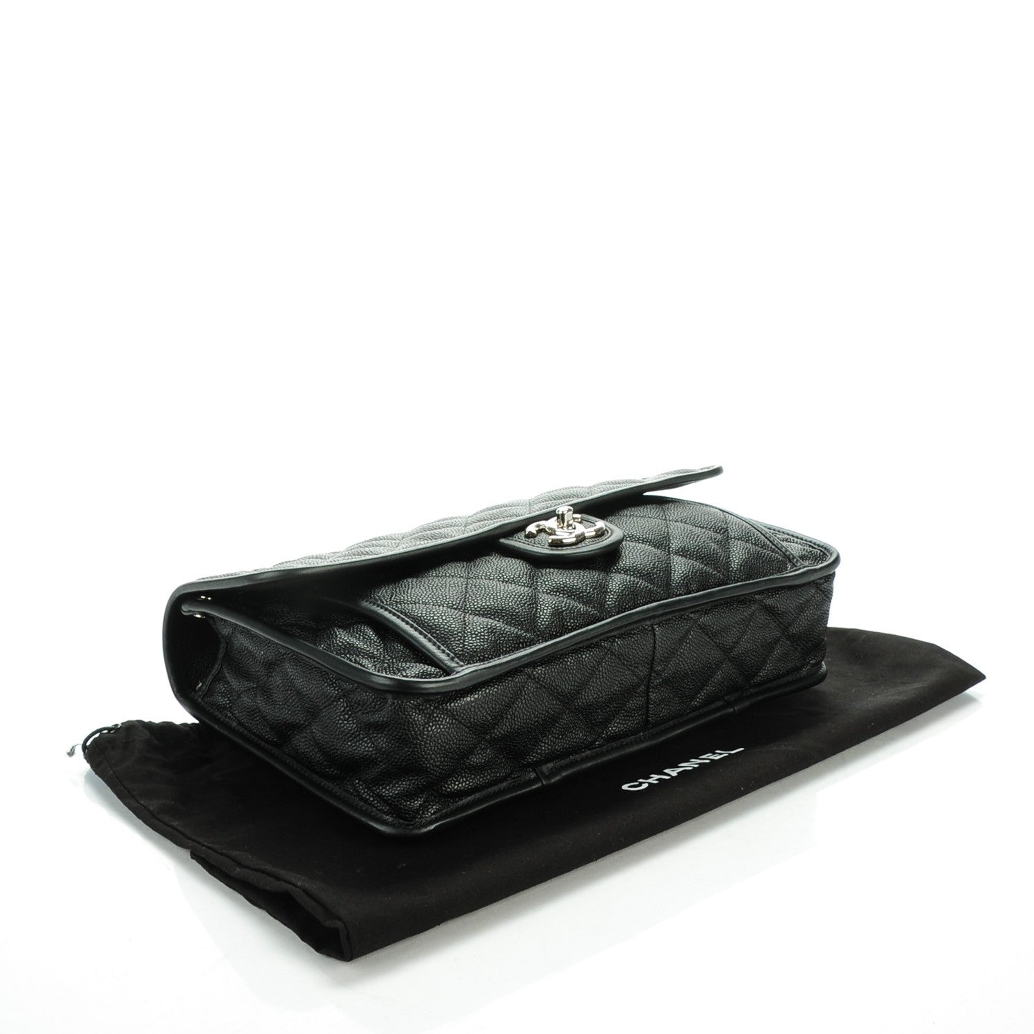 Chanel Caviar Quilted Large French Riviera Flap Black 4 of 8