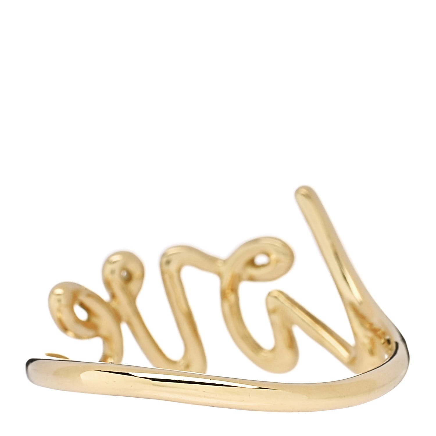 Tiffany 18K Yellow Gold Paloma's Graffiti Love Ring 56 7.5 3 of 6
