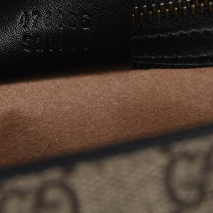 Gucci Nappa GG Supreme Monogram Medium Osiride Top Handle Bag Black Oro Vecchio Beige Ebony 8 of 8