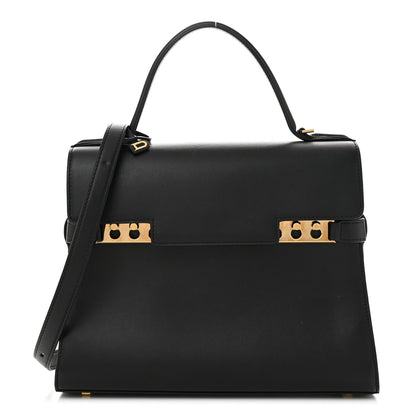 Delvaux Calfskin MM Tempete Satchel Black 1 of 13