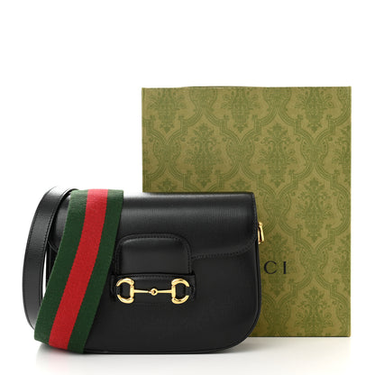 Gucci Azalea Calfskin Web Mini Horsebit 1955 Shoulder Bag Black 11 of 11