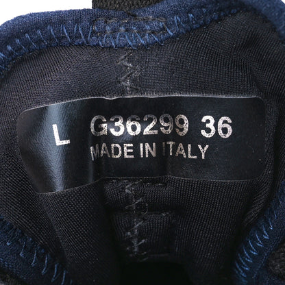 Chanel Suede Calfskin Velvet Grosgrain CC Sneakers 36 Navy Blue Black 8 of 8