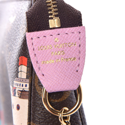 Louis Vuitton Monogram 2016 Christmas Animation Mini Pochette Accessories Rose Ballerine 7 of 8