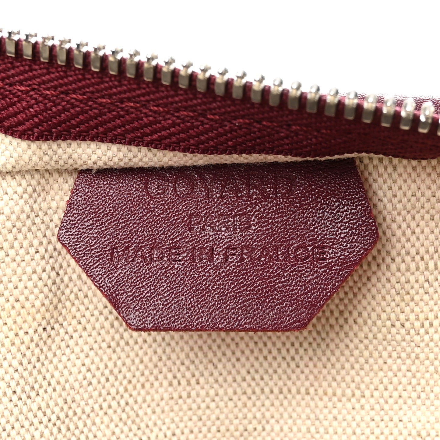 Goyardine Fidji Zip Hobo Burgundy