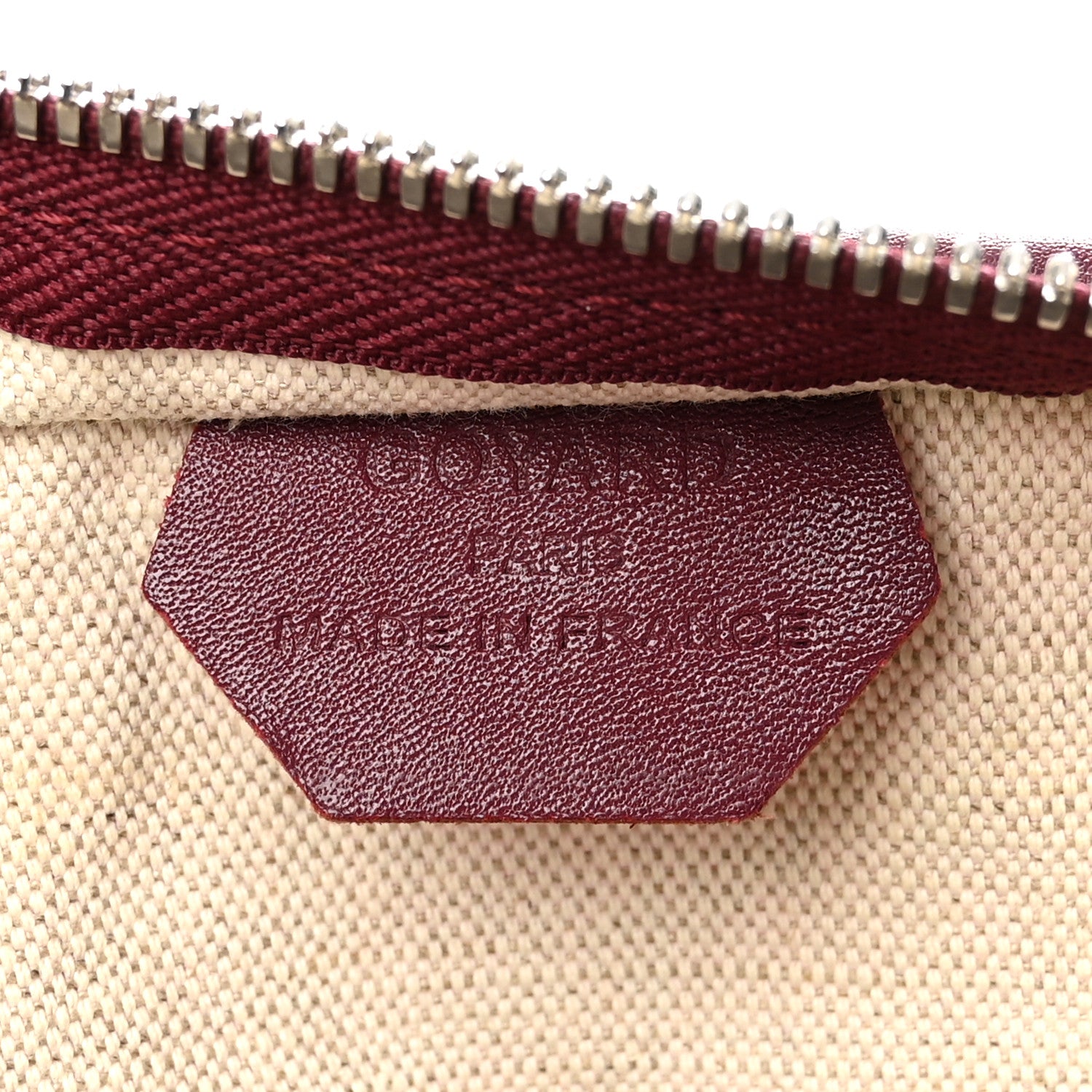 Goyard Goyardine Fidji Zip Hobo Burgundy 6 of 13