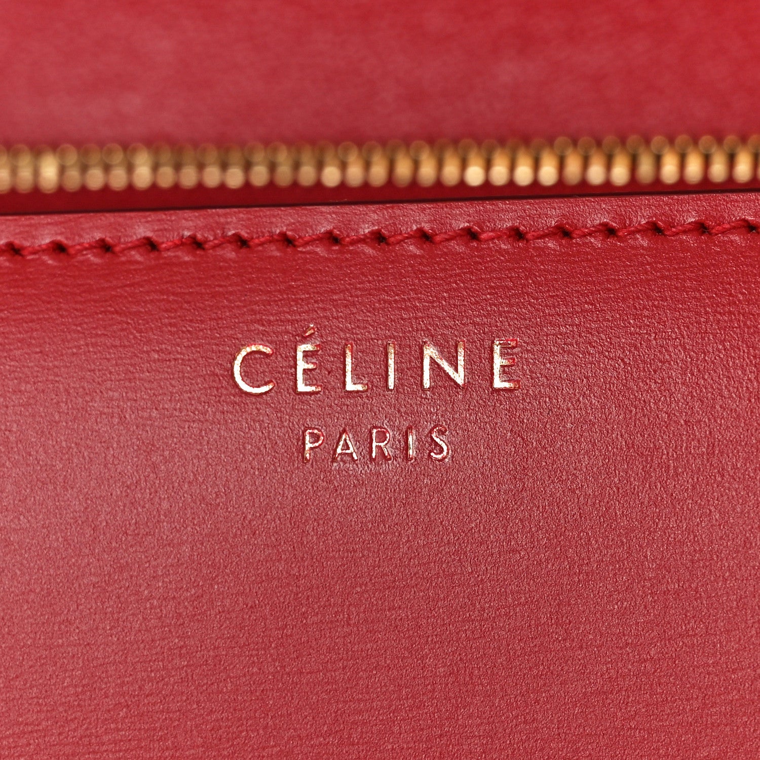 Celine Smooth Calfskin Medium Classic Box Flap Bag Red 6 of 9