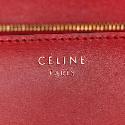 Celine Smooth Calfskin Medium Classic Box Flap Bag Red 6 of 9