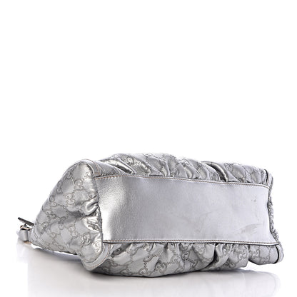 Gucci Metallic Guccissima Medium D Gold Hobo Silver 4 of 13