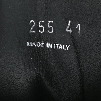 Prada Spazzolato Rois Nylon Metal Triangle Logo Monolith Pouch Pocket 55mm Boots 41 Black 8 of 9