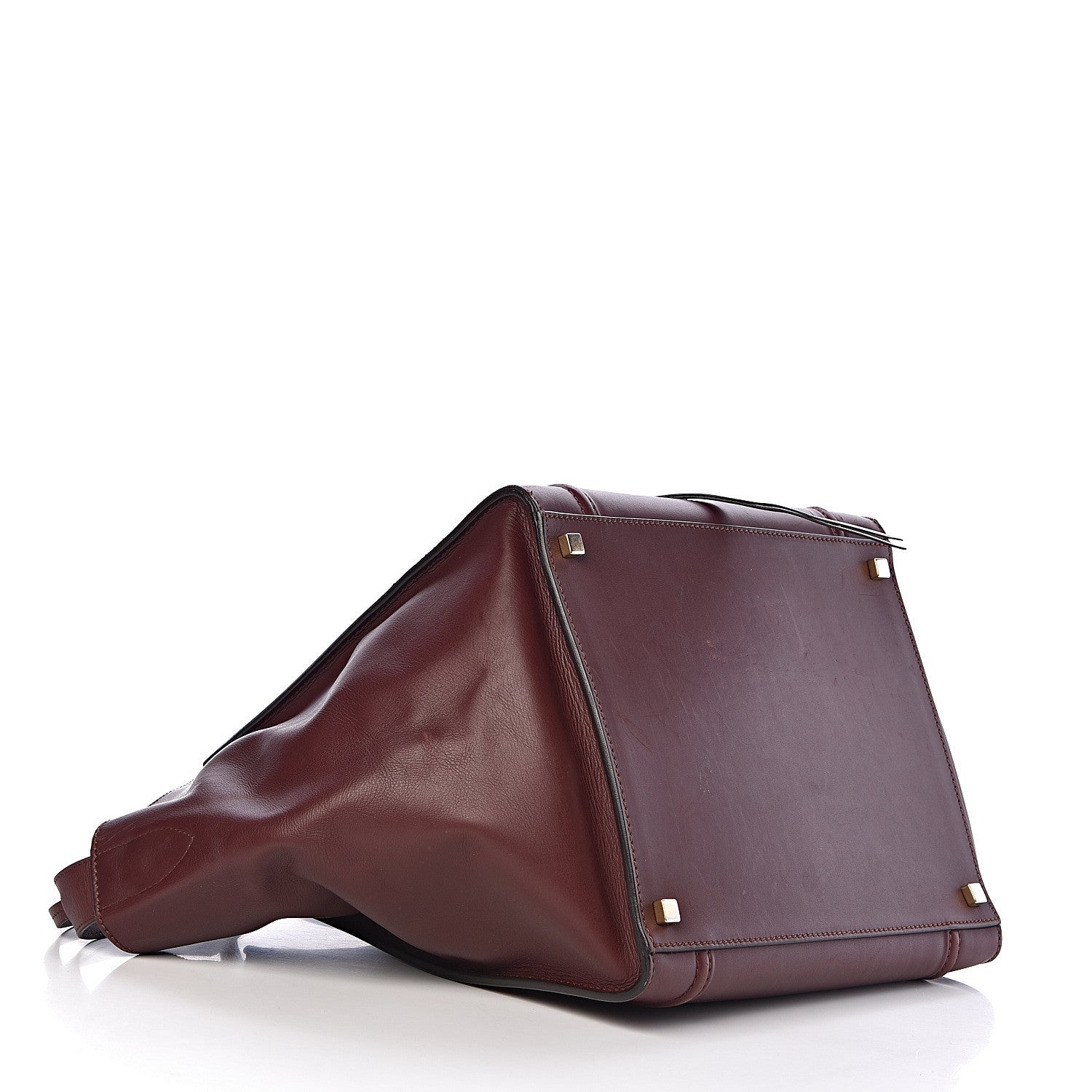 Celine Natural Calfskin Medium Phantom Luggage Burgundy 4 of 17