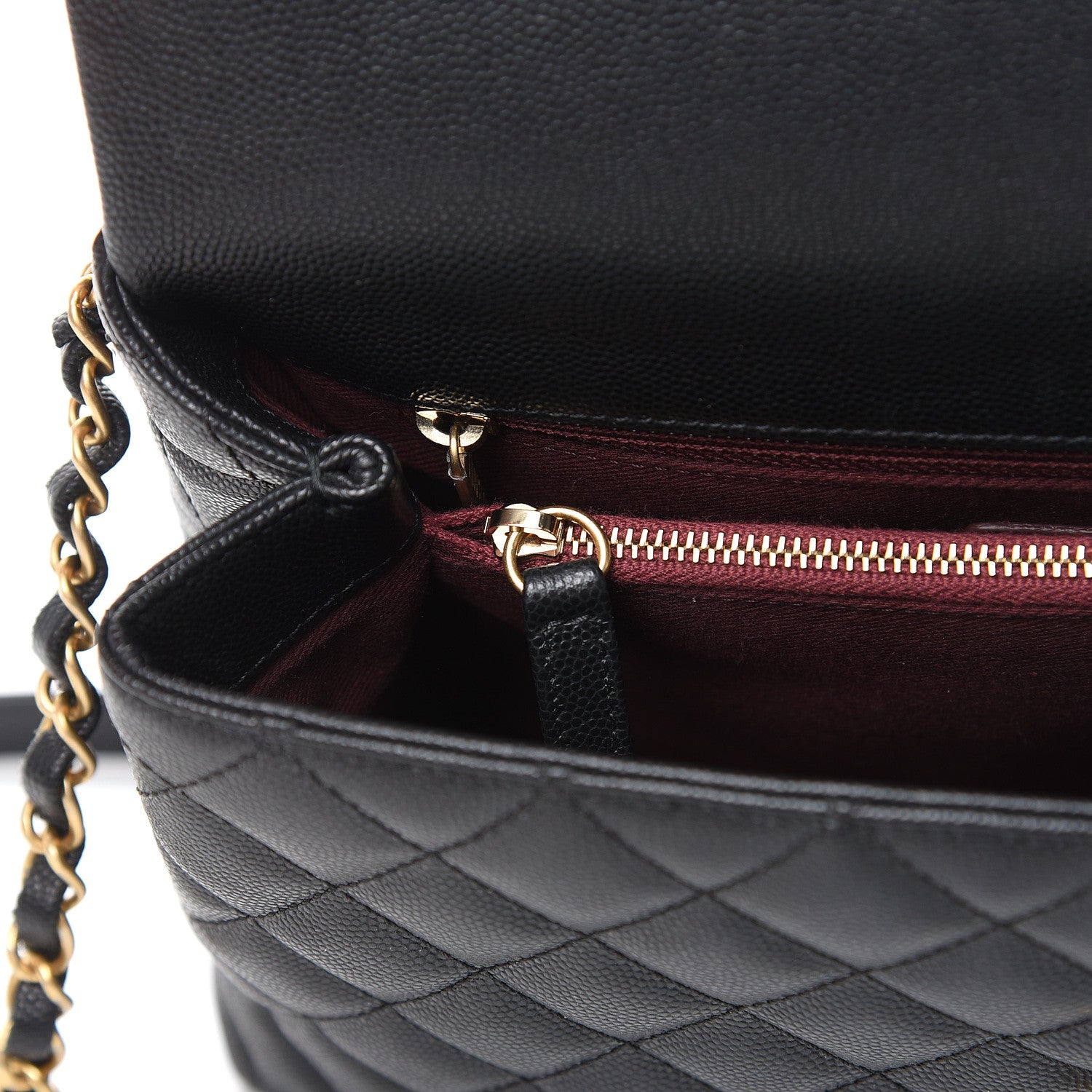 Chanel Caviar Quilted Small Coco Handle Flap Black 12 of 14