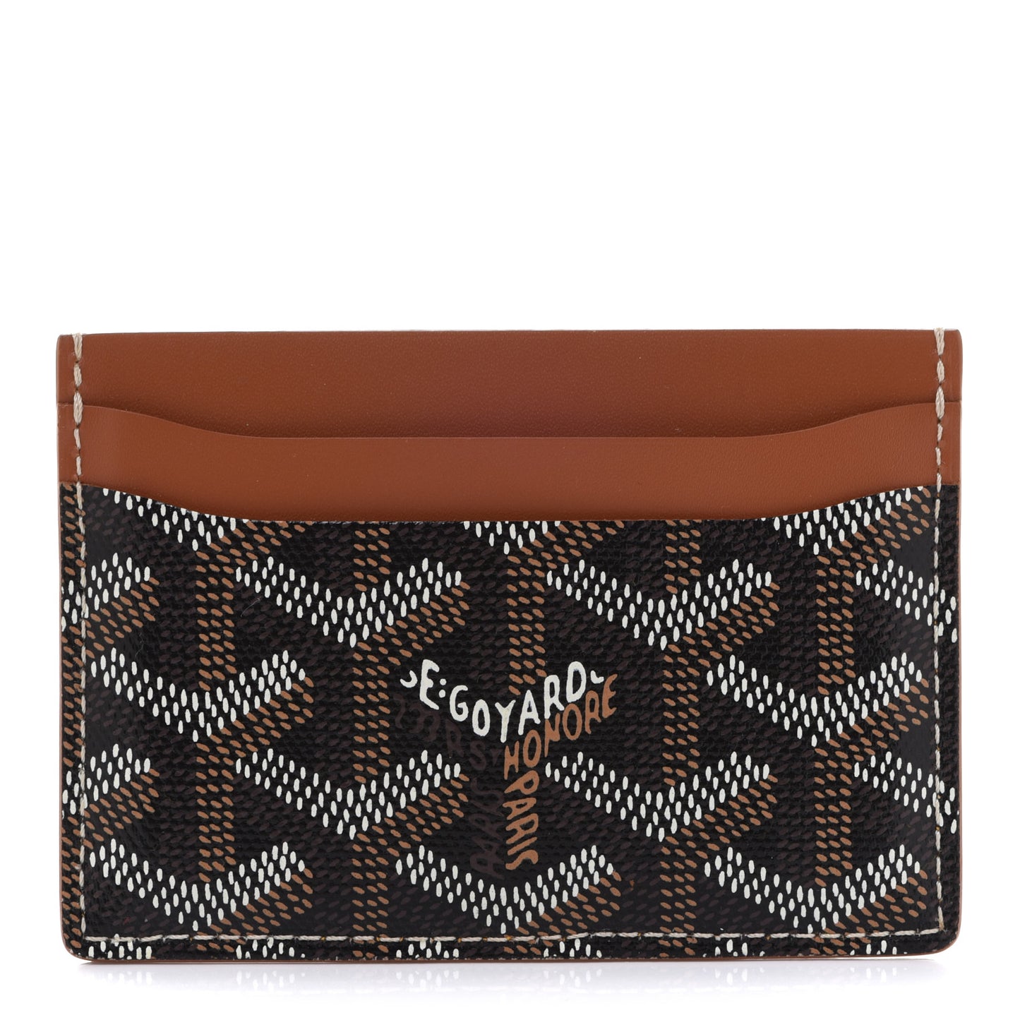 Goyardine Saint Sulpice Card Holder Black Gold