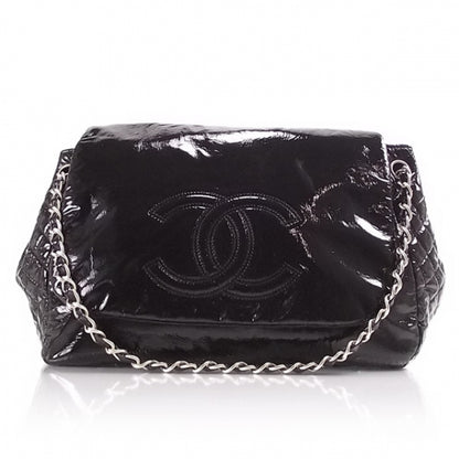 Chanel Vinyl The Rock and Chain Flap Black 1 of 12