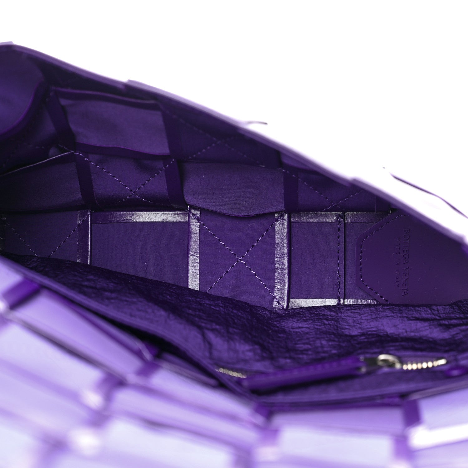 Bottega Veneta Paper Calfskin Maxi Intreccio Cassette Crossbody Bag Purple 5 of 10