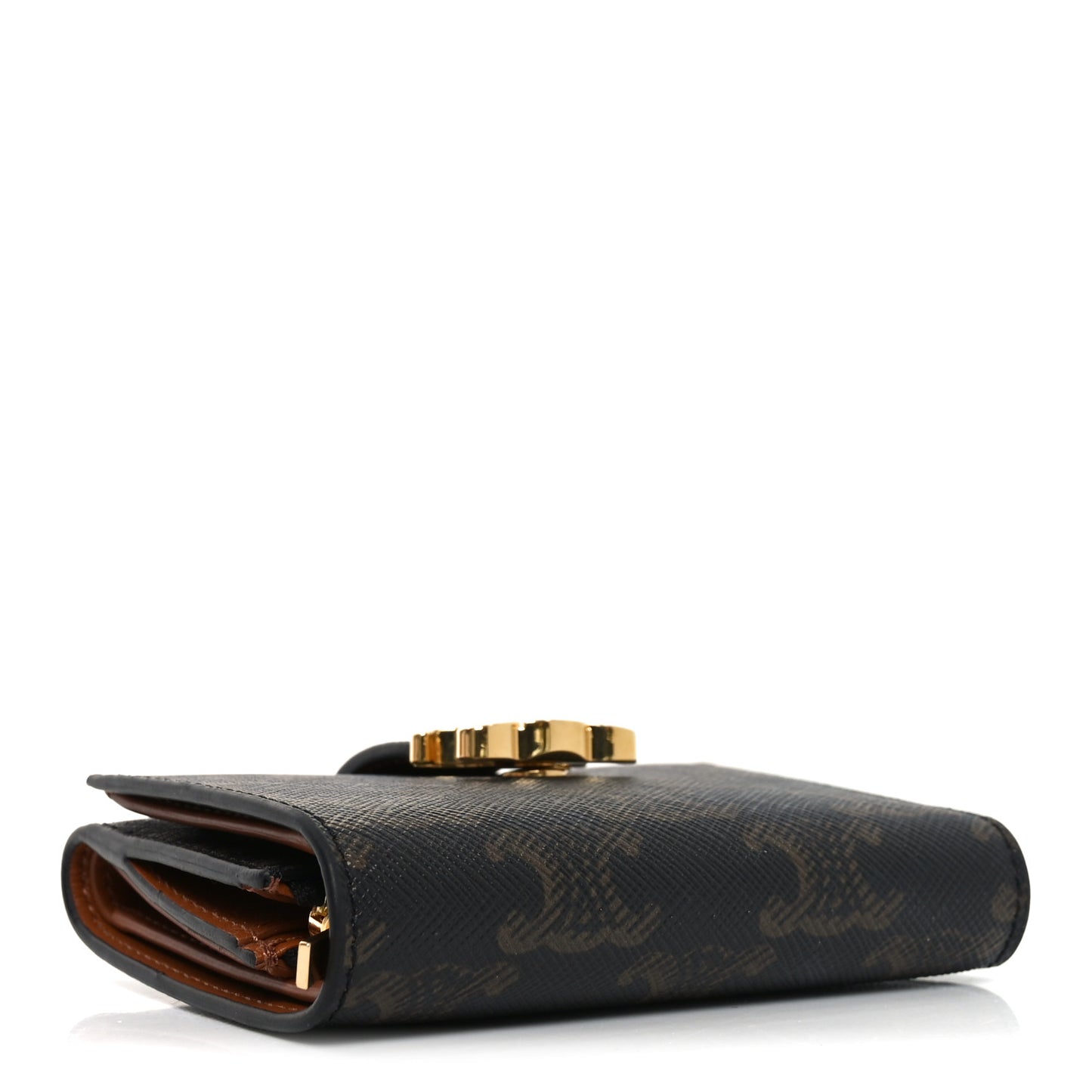 Triomphe Canvas Fine Strap Wallet Nino Tan