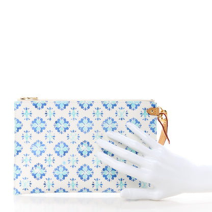 Louis Vuitton Monogram Tiles By The Pool Neverfull MM Pochette Lagoon Blue 2 of 10