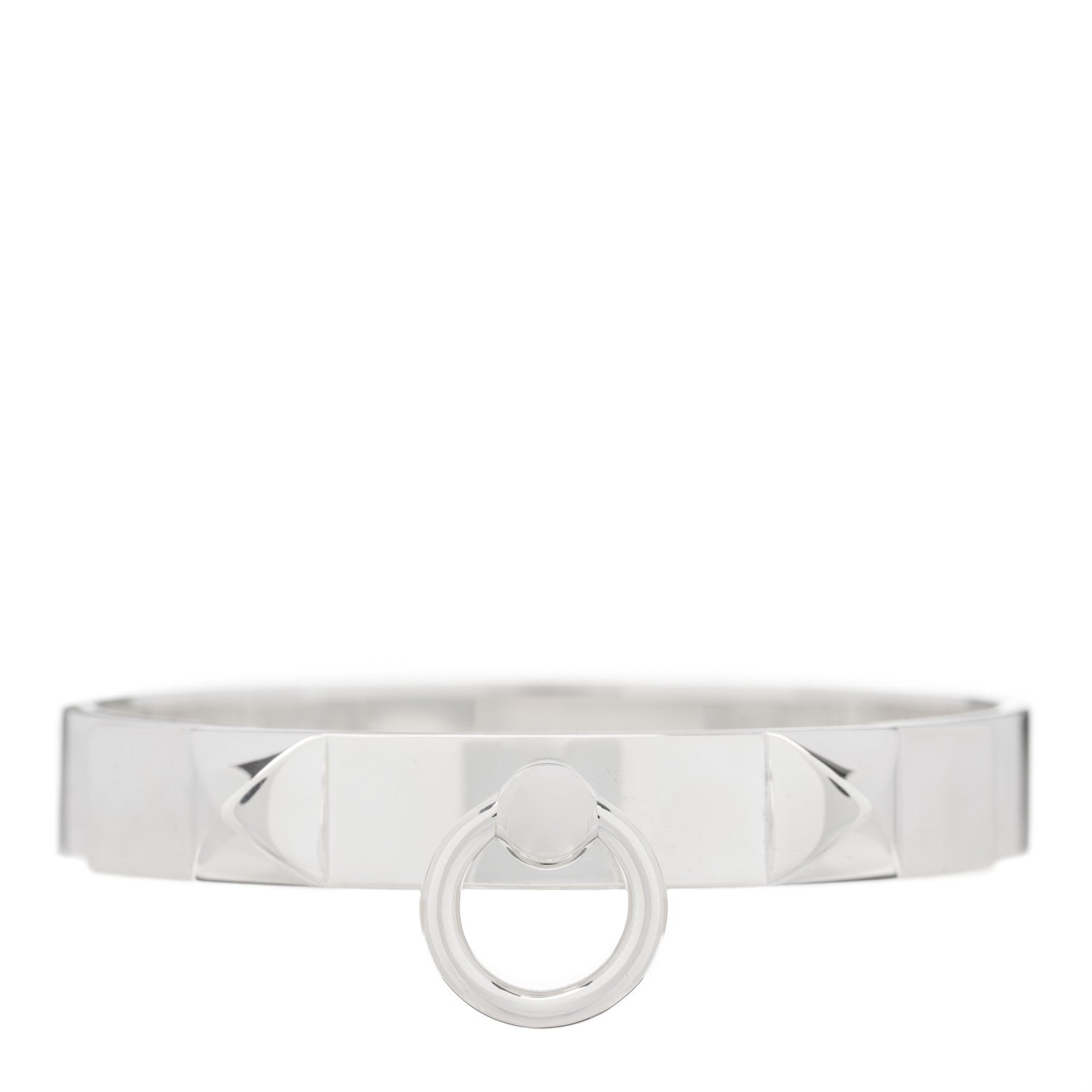 Hermes Sterling Silver PM Collier De Chien Bracelet ST 1 of 3