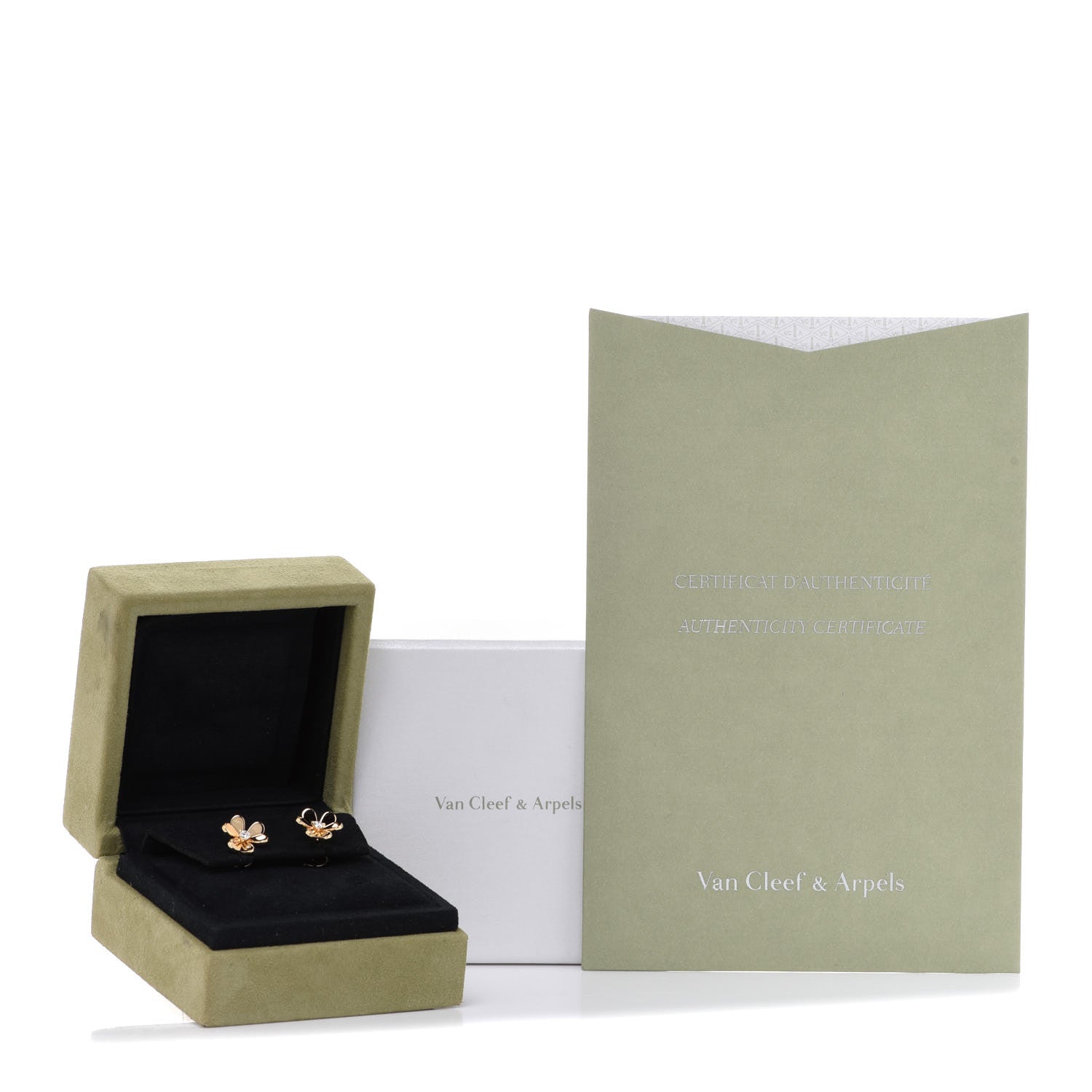 Van Cleef & Arpels 18K Yellow Gold Diamond Mini Frivole Earrings 6 of 6