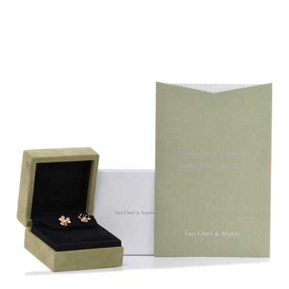 Van Cleef & Arpels 18K Yellow Gold Diamond Mini Frivole Earrings 6 of 6