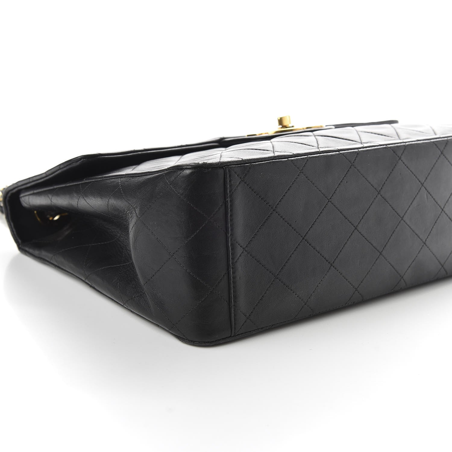 Chanel Lambskin Quilted XL Jumbo Single Flap Black 8 of 10