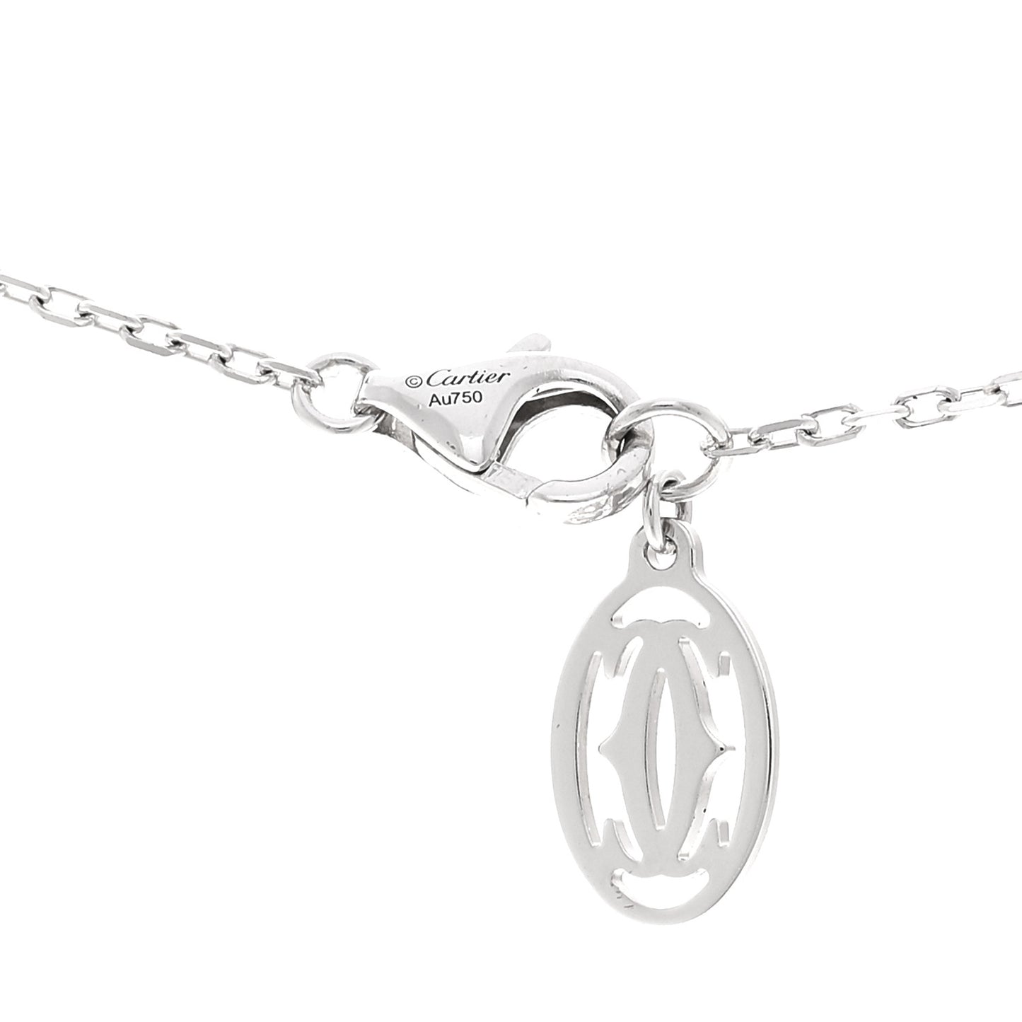 18K White Gold Diamond LM D'Amour Pendant Necklace