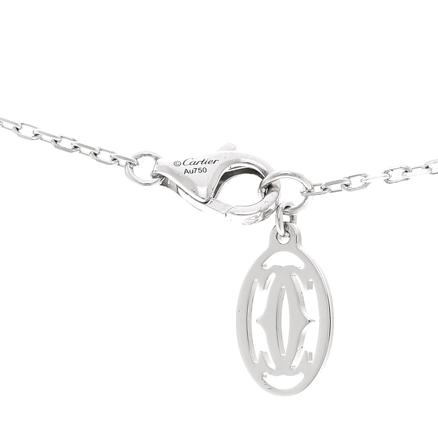 Cartier 18K White Gold Diamond LM D'Amour Pendant Necklace 4 of 4