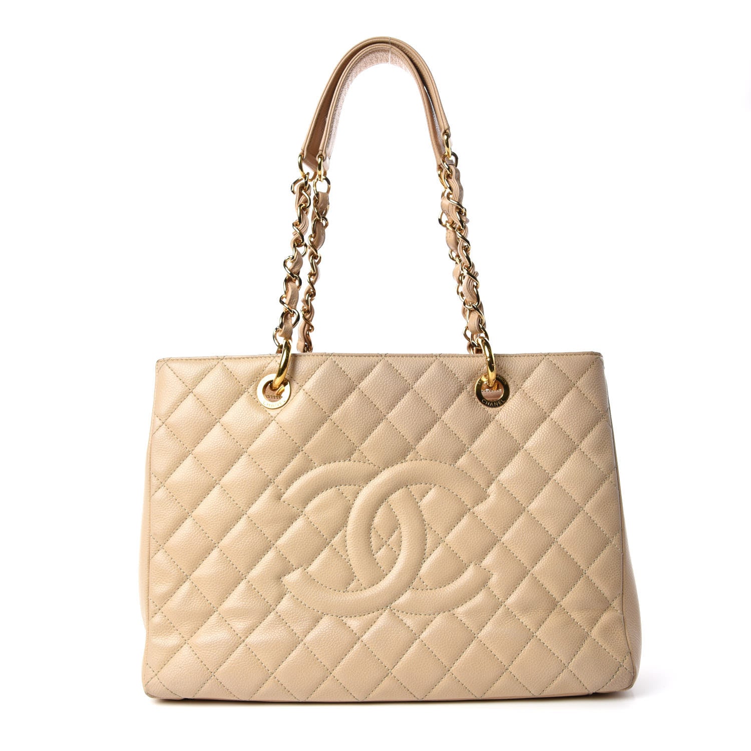Chanel Caviar Quilted Grand Shopping Tote GST Beige Clair 1 of 27