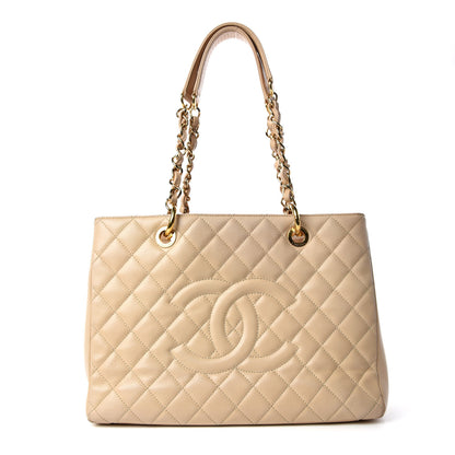 Chanel Caviar Quilted Grand Shopping Tote GST Beige Clair 1 of 27