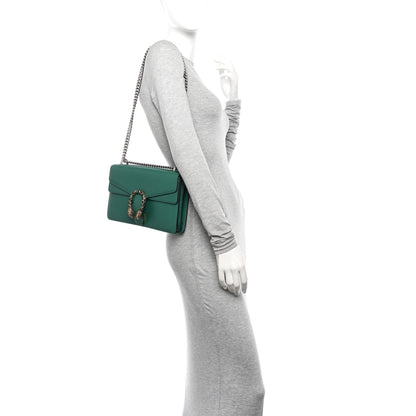 Gucci Pebbled Calfskin Small Dionysus Shoulder Bag Emerald 3 of 10