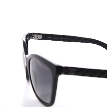 Chanel Acetate Quilted Polarized Butterfly CC Sunglasses 5288-Q Black 5 of 8