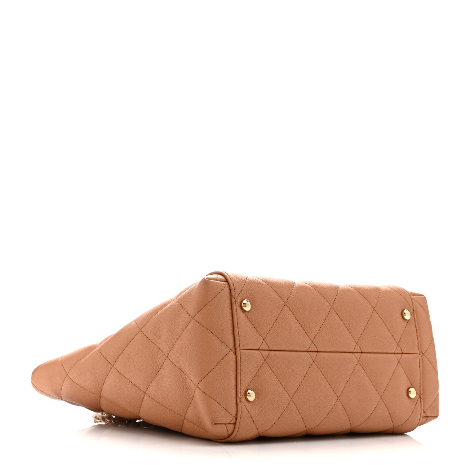 Chanel Caviar Quilted Small Shopping Tote Dark Beige 5 of 12