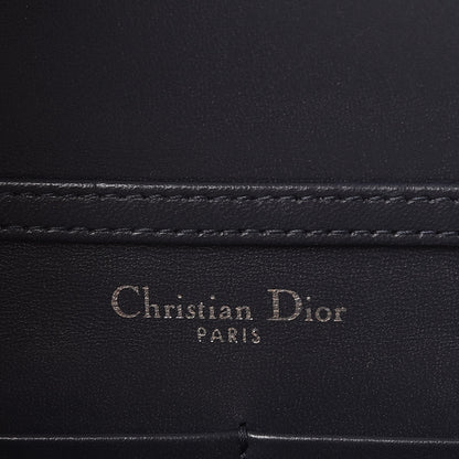 Christian Dior Metallic Patent Micro-Cannage Diorama Wallet on Chain Pouch Silver 6 of 10