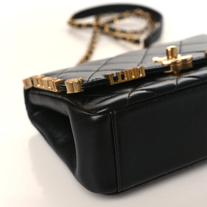 Chanel Lambskin Enamel Strass Quilted Mini Paris Monaco Flap Black 8 of 9