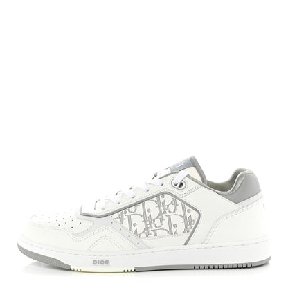 Christian Dior Smooth Calfskin Oblique Galaxy Perforated Mens B27 Low Top Sneakers 44 White Grey 1 of 10