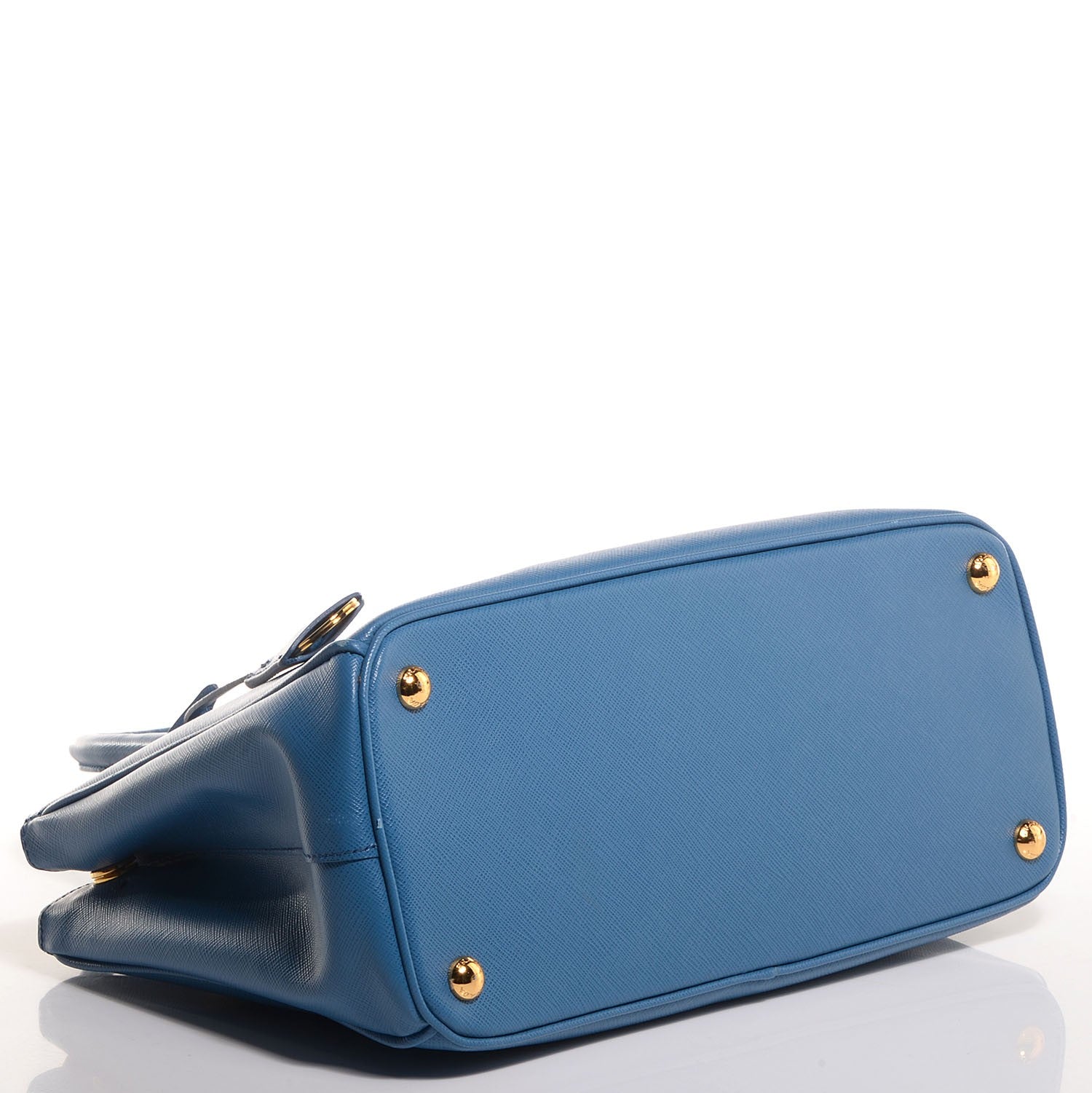 Prada Saffiano Lux Small Double Zip Tote Cobalto 4 of 7