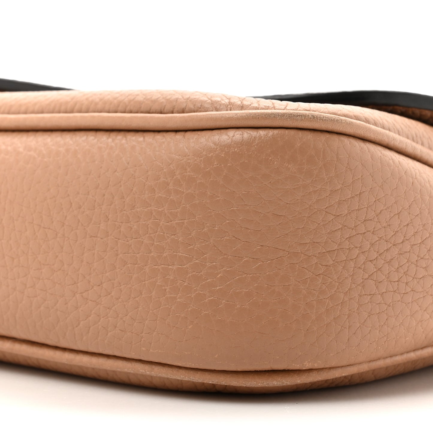 Pebbled Calfskin Medium Soho Flap Crossbody Camelia