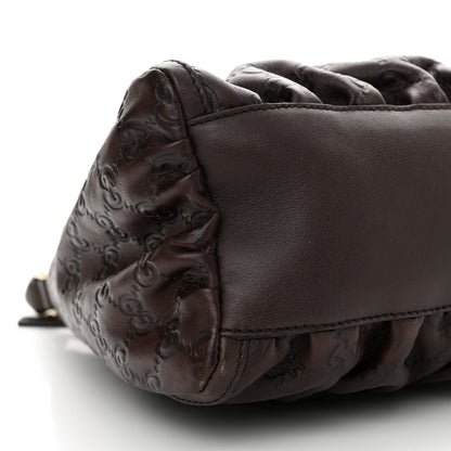 Gucci Guccissima Small D Gold Ring Shoulder Bag Chocolate Brown 9 of 14