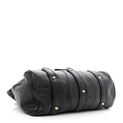 Valentino Garavani Grained Calfskin Catch Satchel Black 4 of 13