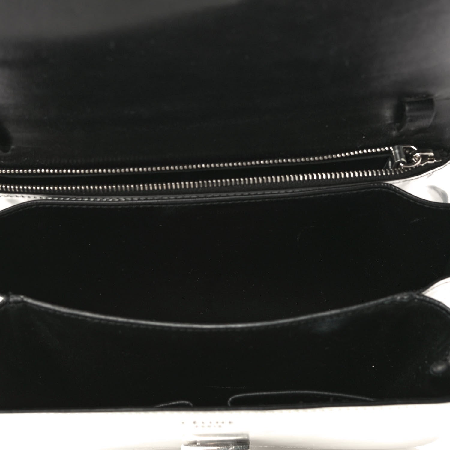 Celine Mirror Box Calfskin Medium Classic Box Flap Bag Silver 9 of 24
