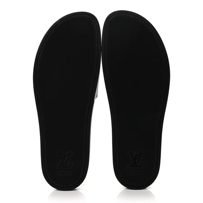 Louis Vuitton Rubber Monogram Eclipse Mens Waterfront Mules 11 Black 5 of 6