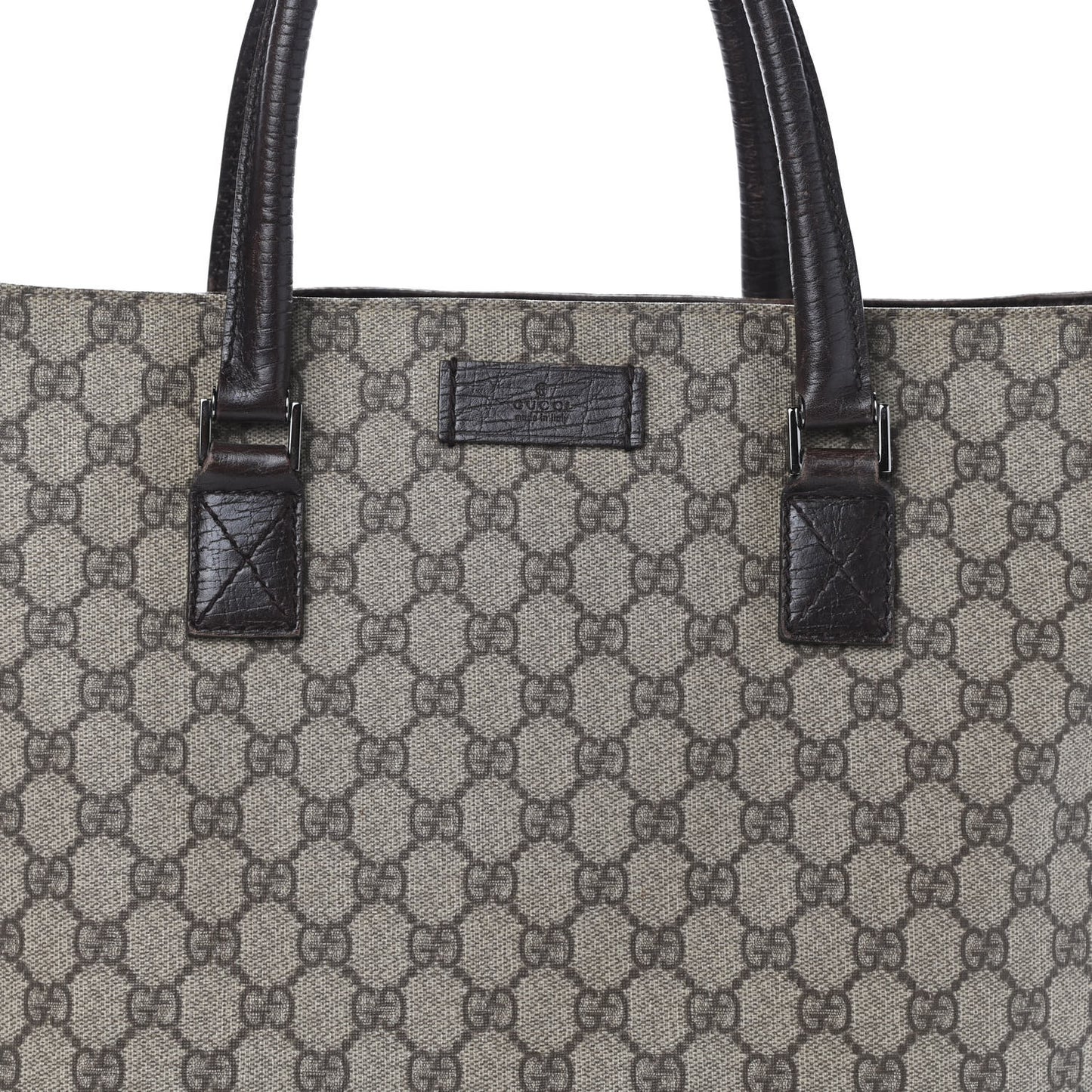 GG Plus Monogram Small Vertical Tote Dark Brown