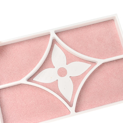 Louis Vuitton Calfskin Mirror Monogram Etched Jewelry Box Trunk White 12 of 12