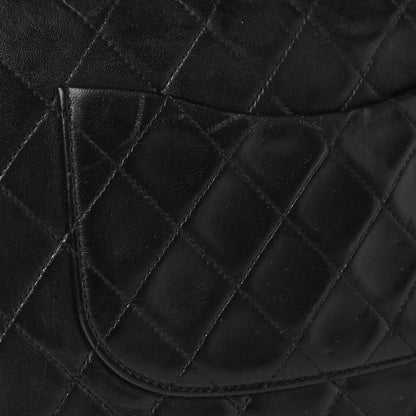 Chanel Lambskin Quilted Medium Double Flap Black 19 of 21