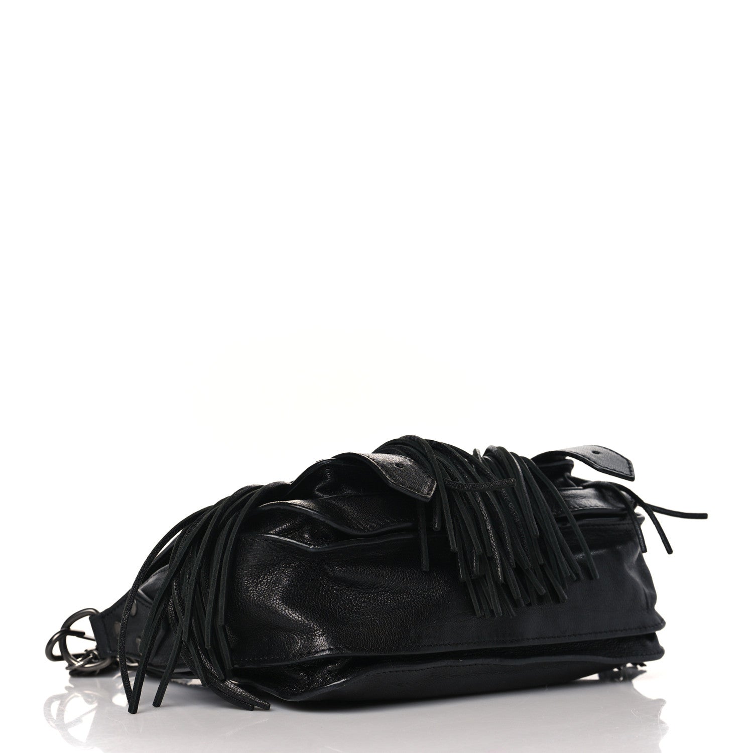 Proenza Schouler Lambskin Fringe PS1 Crossbody Pouch Black 4 of 8