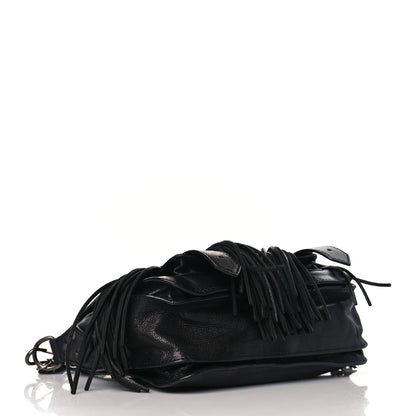 Proenza Schouler Lambskin Fringe PS1 Crossbody Pouch Black 4 of 8