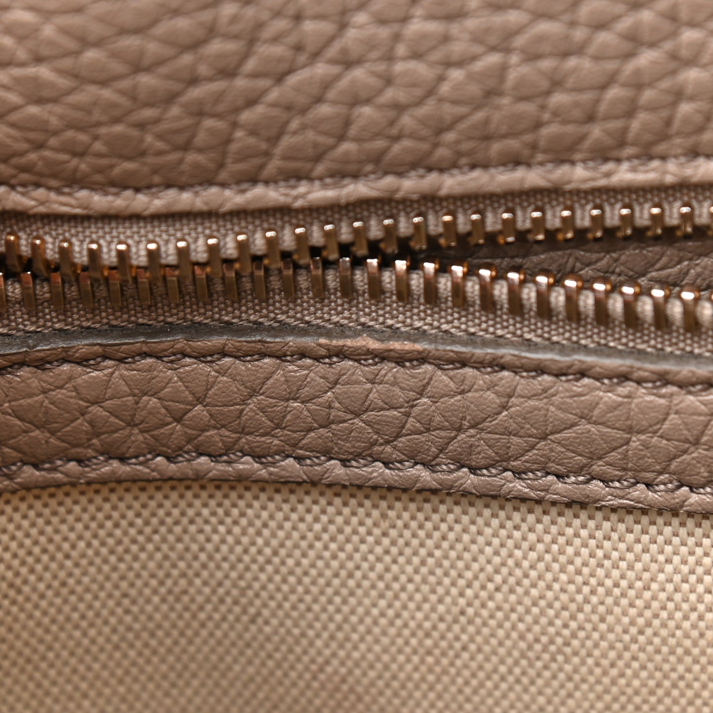 Grained Calfskin Large T Clasp Tara Crossbody Bag Silk Taupe